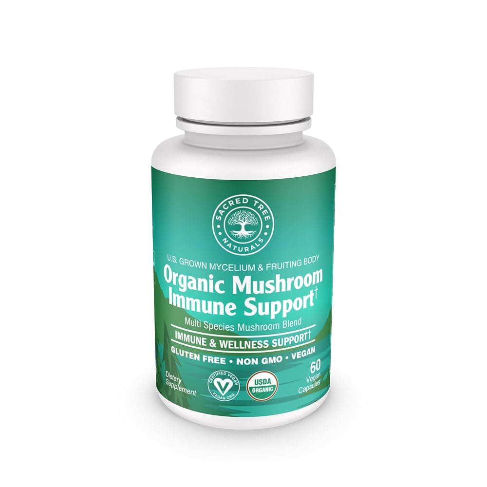 Sacred Tree Naturals Organic Mushroom Immune Support - 60 Capsules
