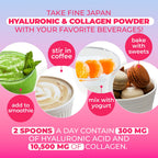 FINE JAPAN Premium Marine Collagen Powder with Hyaluronic Acid