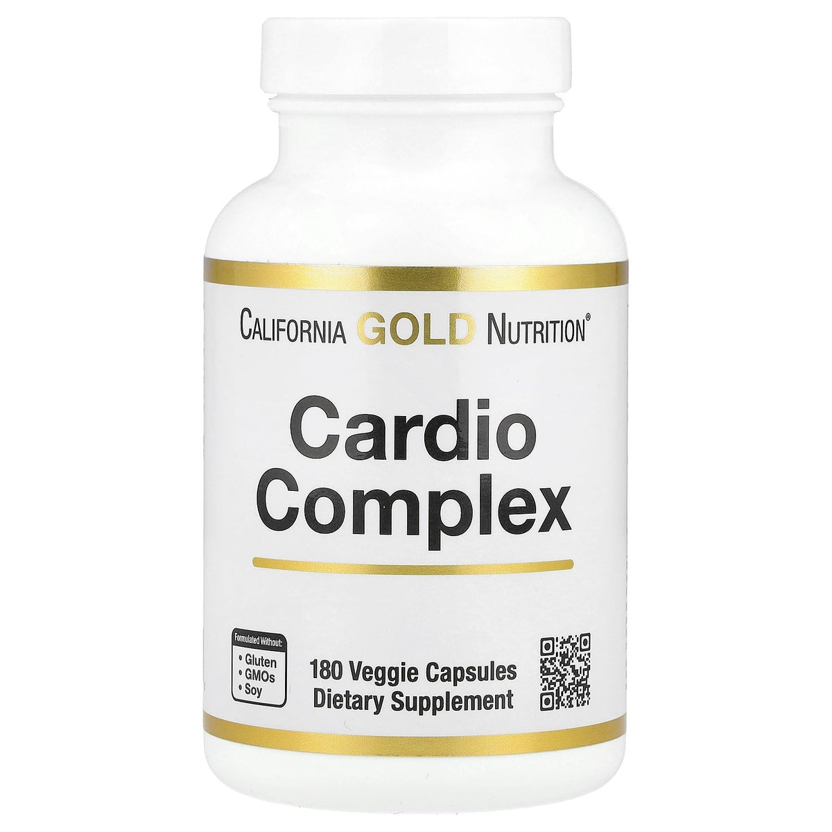 California Gold Nutrition Cardio Complex with CoQ10 - 180 Vegetarian Capsules