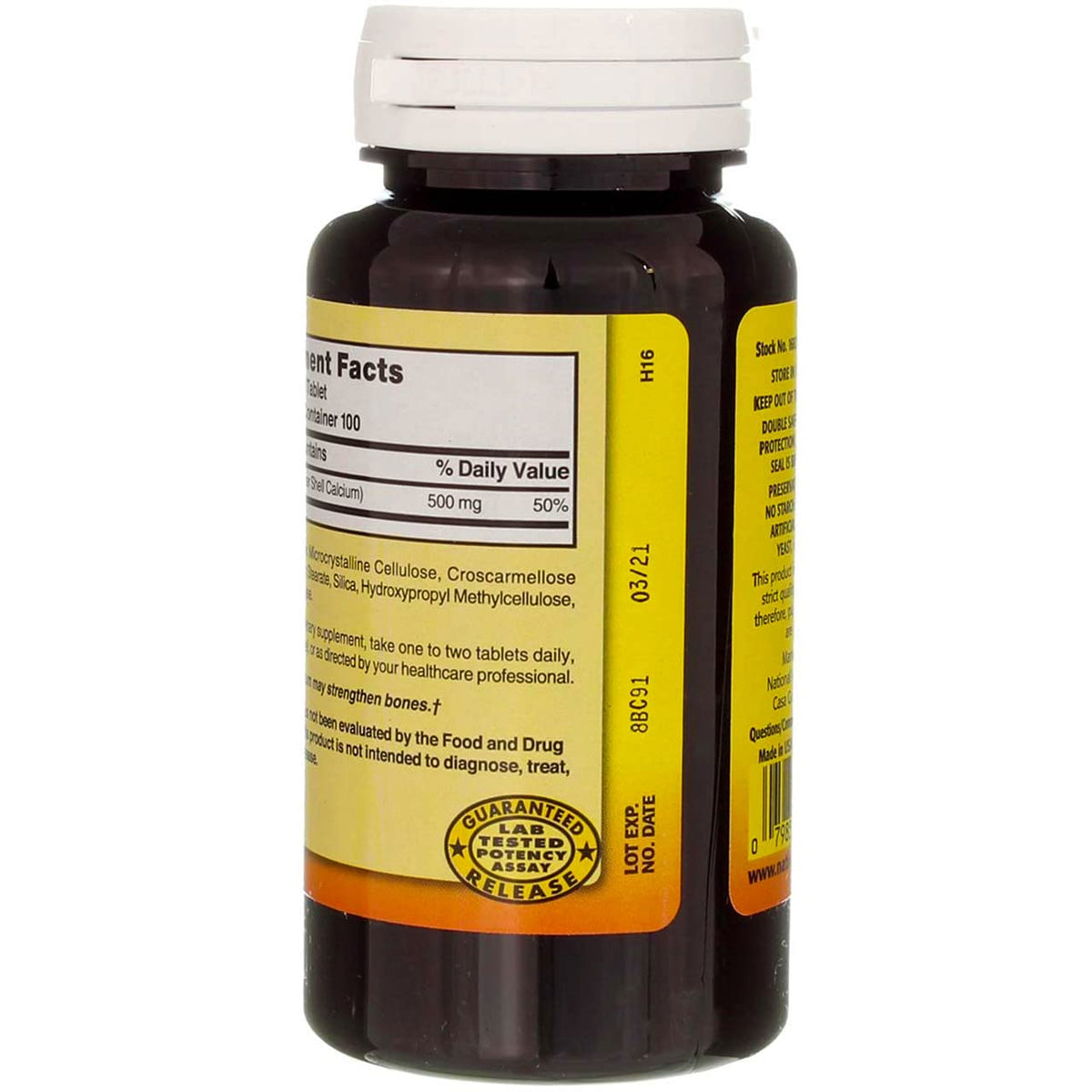 Nature's Blend Oyster Shell Calcium 500 mg - 200 Tablets - image 3