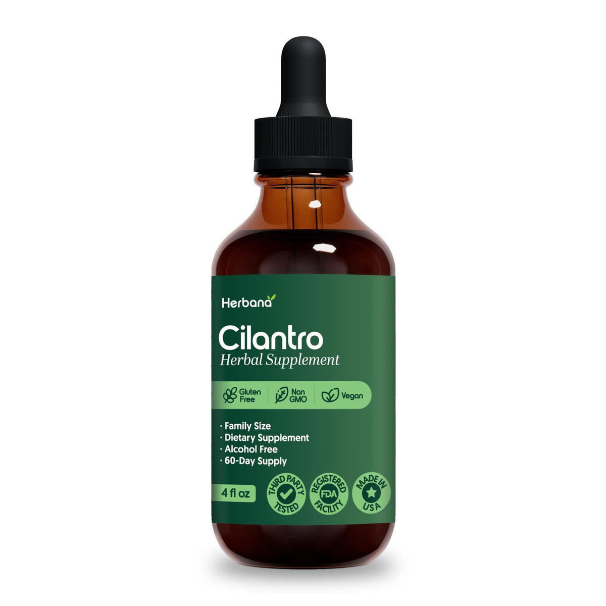 HERBANA MANUFACTURING Cilantro Leaf Liquid Extract Tincture - 4 FL OZ - image 5