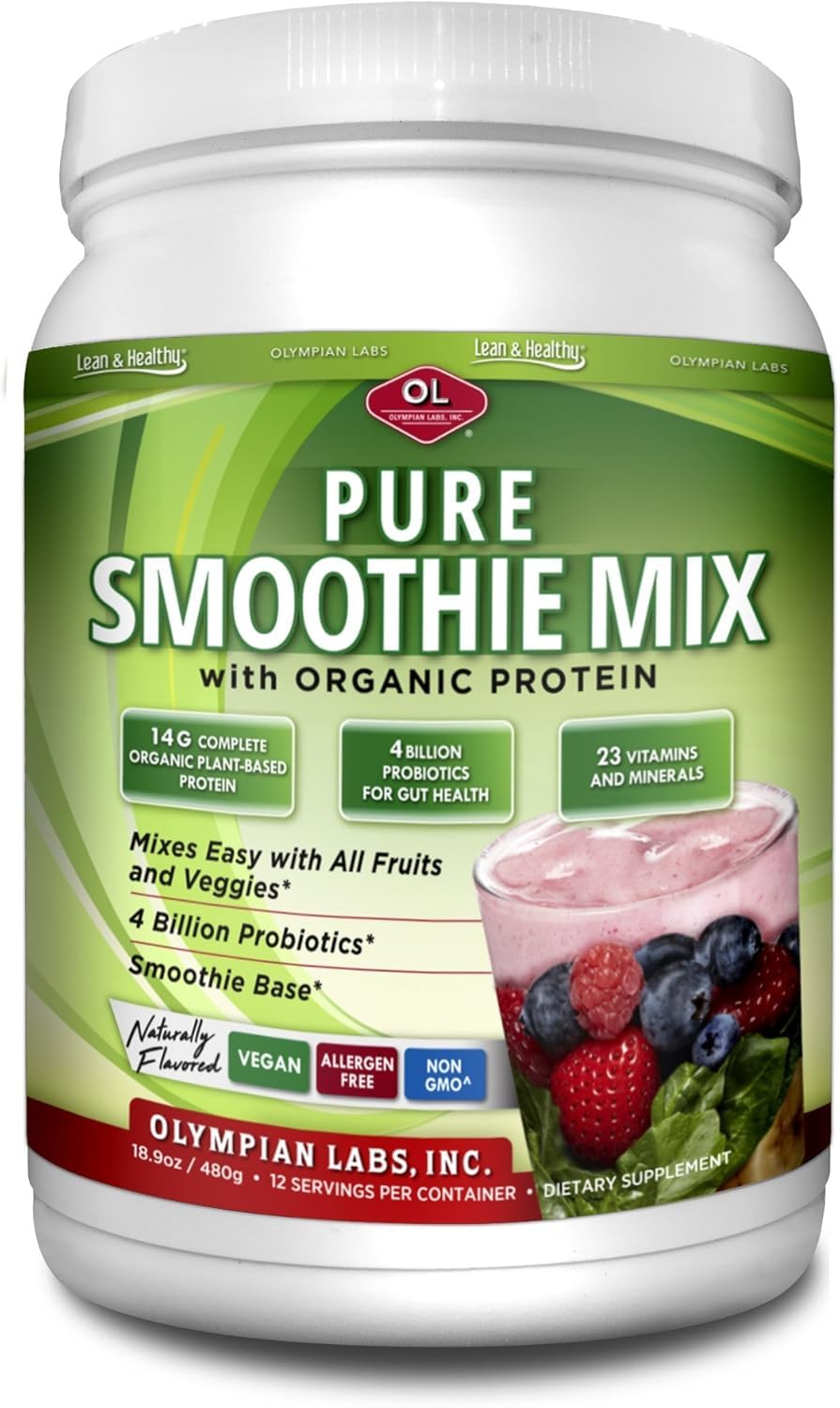 Olympian Labs Pure Smoothie Mix Pea Protein Powder - 18.9 oz