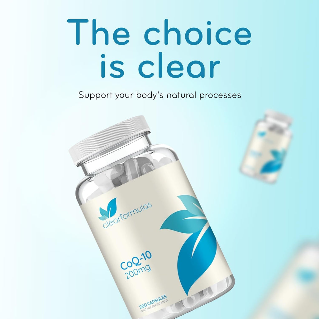 Clear Formulas Quick Absorption CoQ10 200mg Capsules