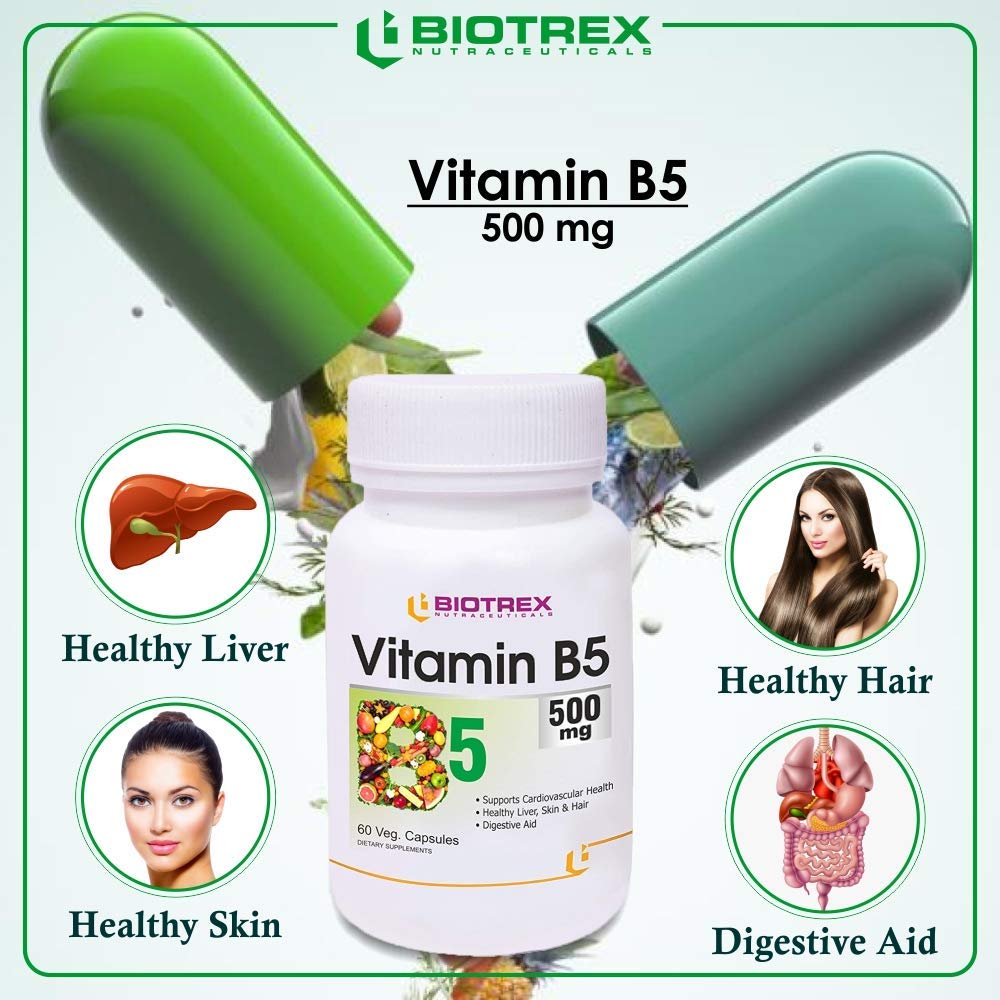 Panihari Biotrex Vitamin B5 500 mg - 60 Vegetarian Capsules - image 5
