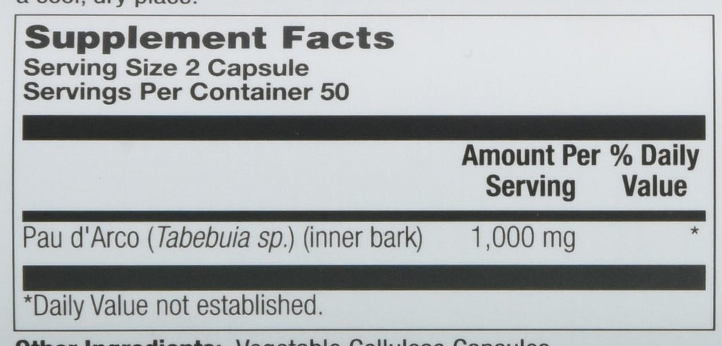 Zand Pau D'Arco Innerbark Capsules - 100 Count - image 3