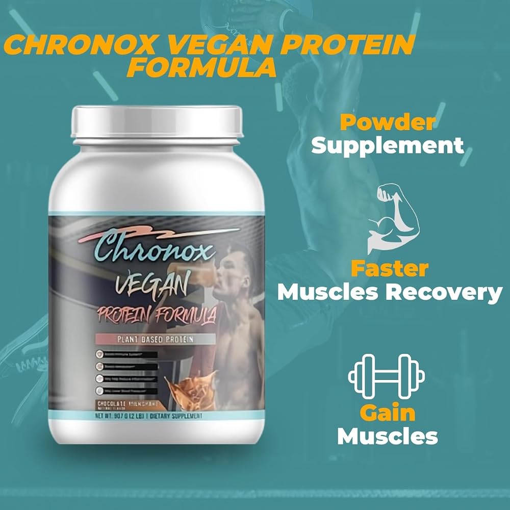 Chronox Vegan Protein Powder Chocolate Flavor - 2 LB - image 2
