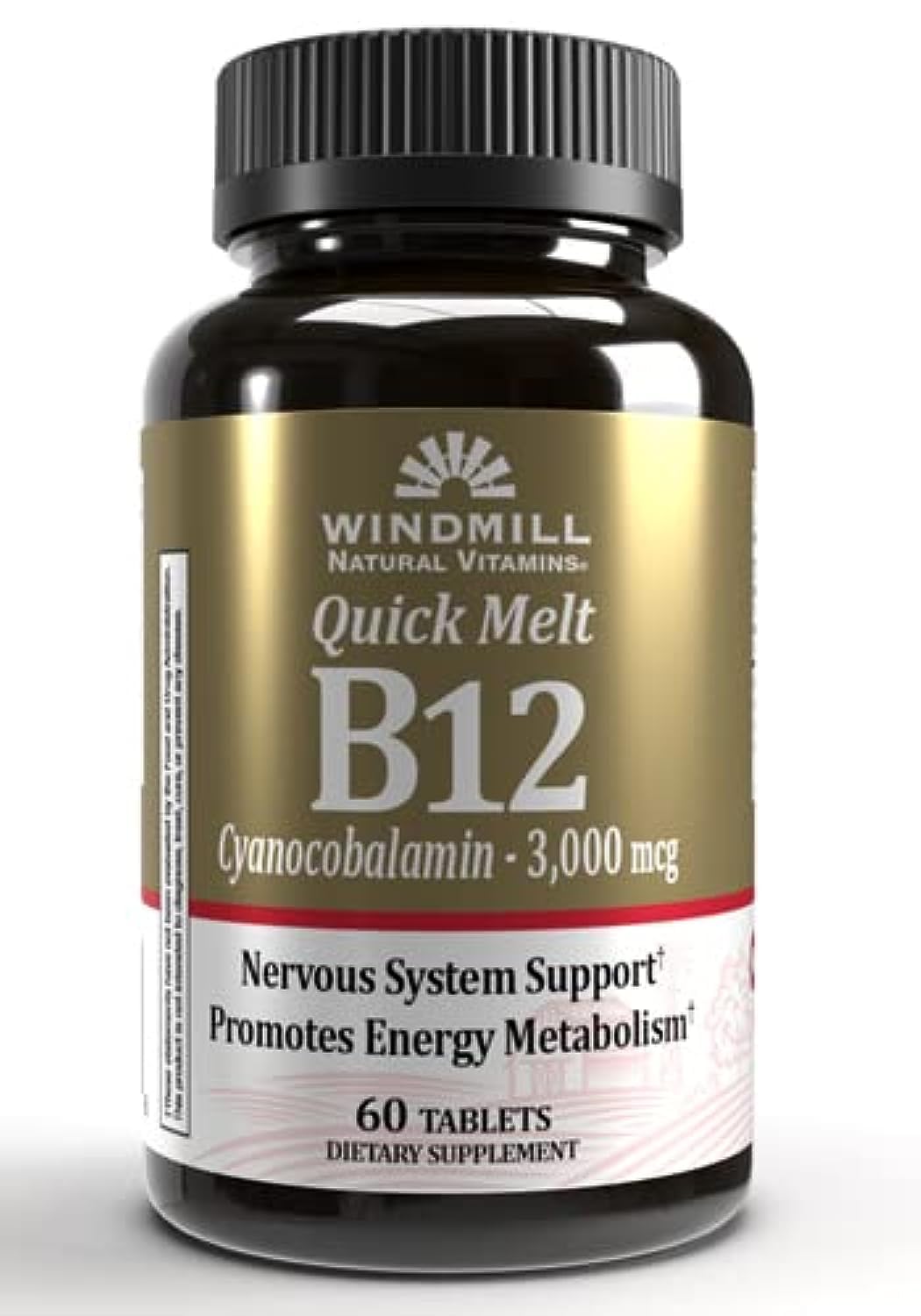Xllent Windmill B-12 3000 mcg Quick Melt Tablets - 120 Tablets