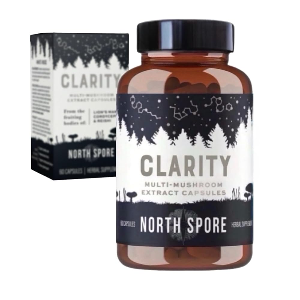 North Spore Clarity Organic Multi-Mushroom Supplement - 60 Capsules