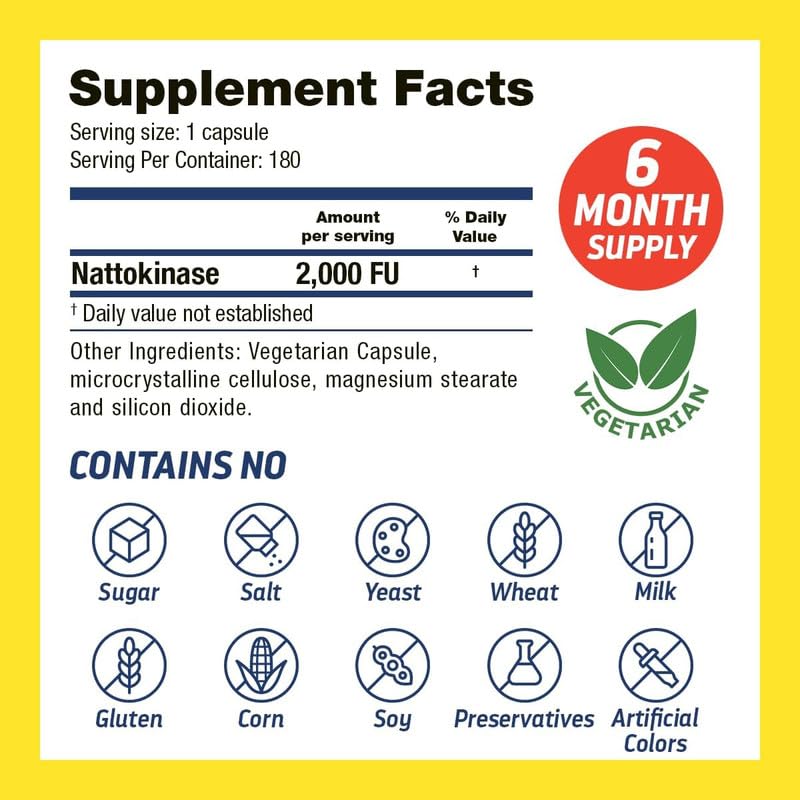 Dr’s Hope Dr's Hope Nattokinase 2000 FU - 180 Vegetarian Capsules - image 2