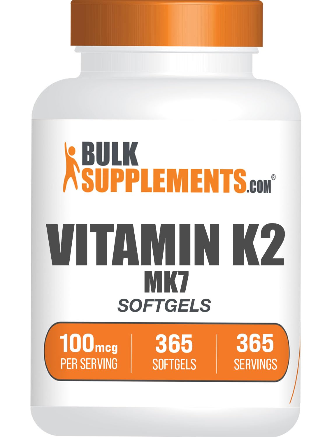 BulkSupplements Vitamin K2 MK7 Softgels - 365 Count