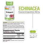 SOLARAY Echinacea Purpurea & Angustifolia Root 460 mg - 180 Vegetarian Capsules - image 3