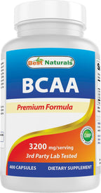 Best Naturals BCAA Branch Chain Amino Acid 3200mg - 400 Capsules