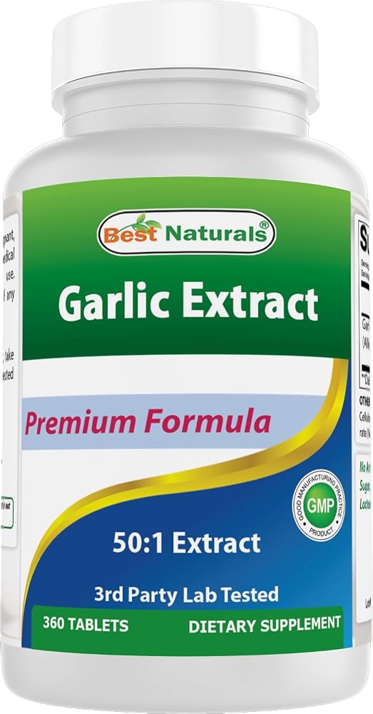 Best Naturals Garlic Extract 50:1 100 mg - 360 Tablets