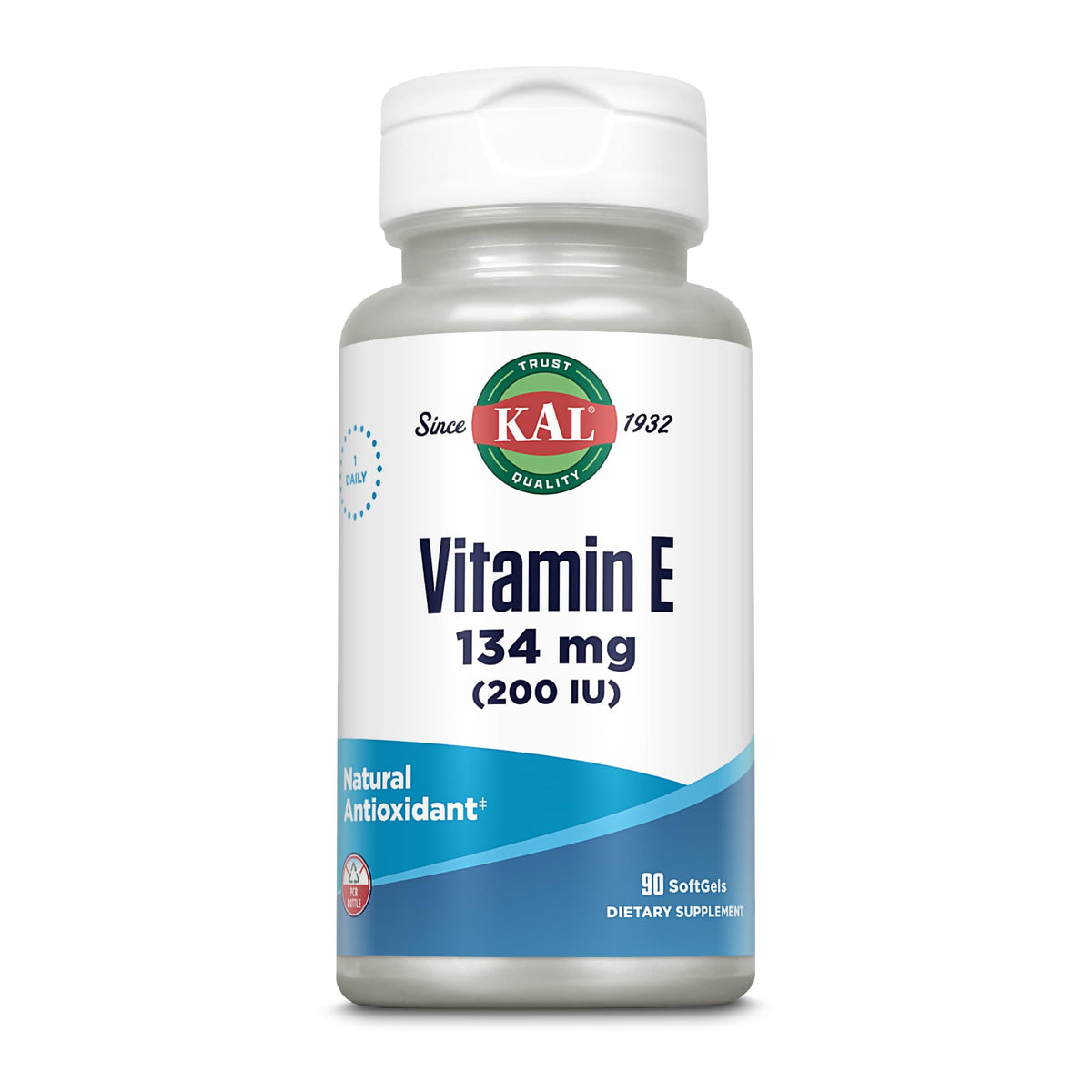 KAL E-200 D-Alpha Tocopherol 200 IU - 90 Softgels