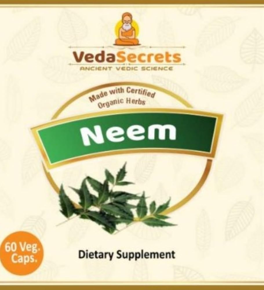 VedaSecrets Neem Capsules Organic Azadirachta Indica - 60 Vegetarian Capsules - image 5