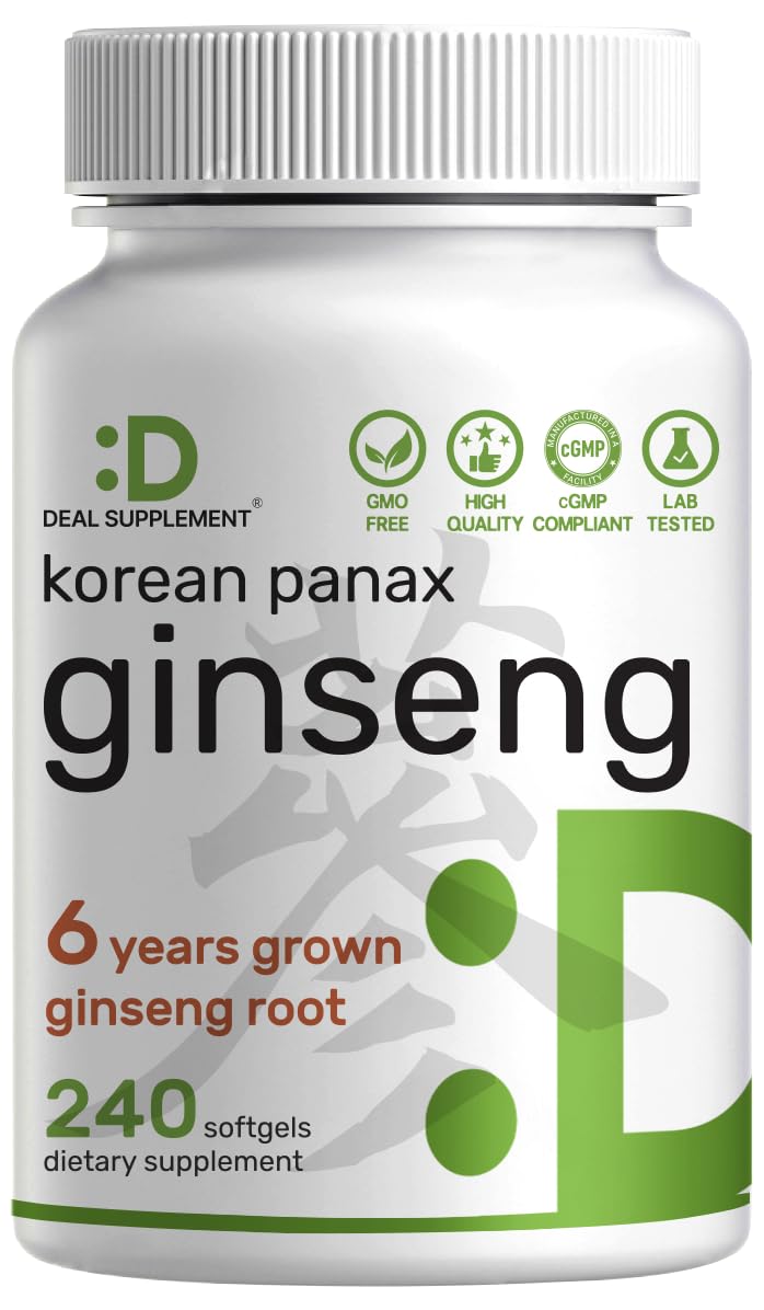 DEAL SUPPLEMENT Korean Red Panax Ginseng Root Extract - 240 Softgels