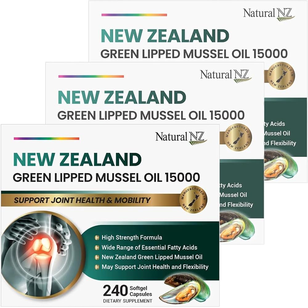 Natural NZ Green Lipped Mussel Oil 15000 - 240 Softgels