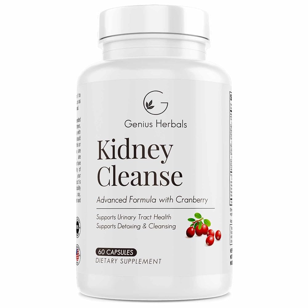 GENIUS HERBALS Kidney Cleanse Advanced Formula - 60 Capsules