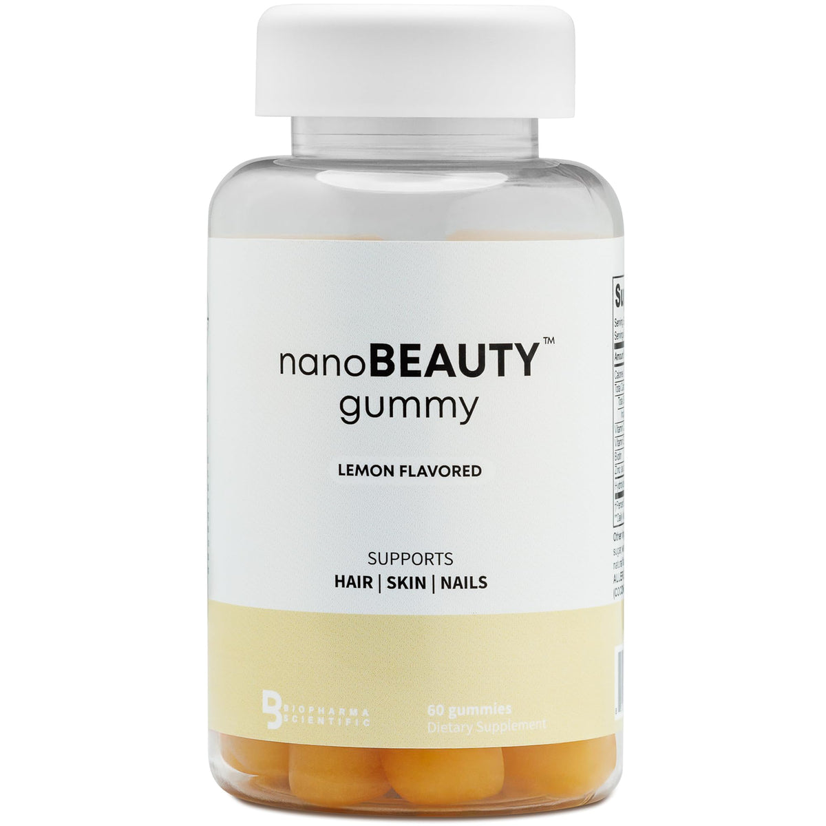 Biopharma Scientific NanoBeauty Collagen Hair Skin Nail Gummies - 60 Count