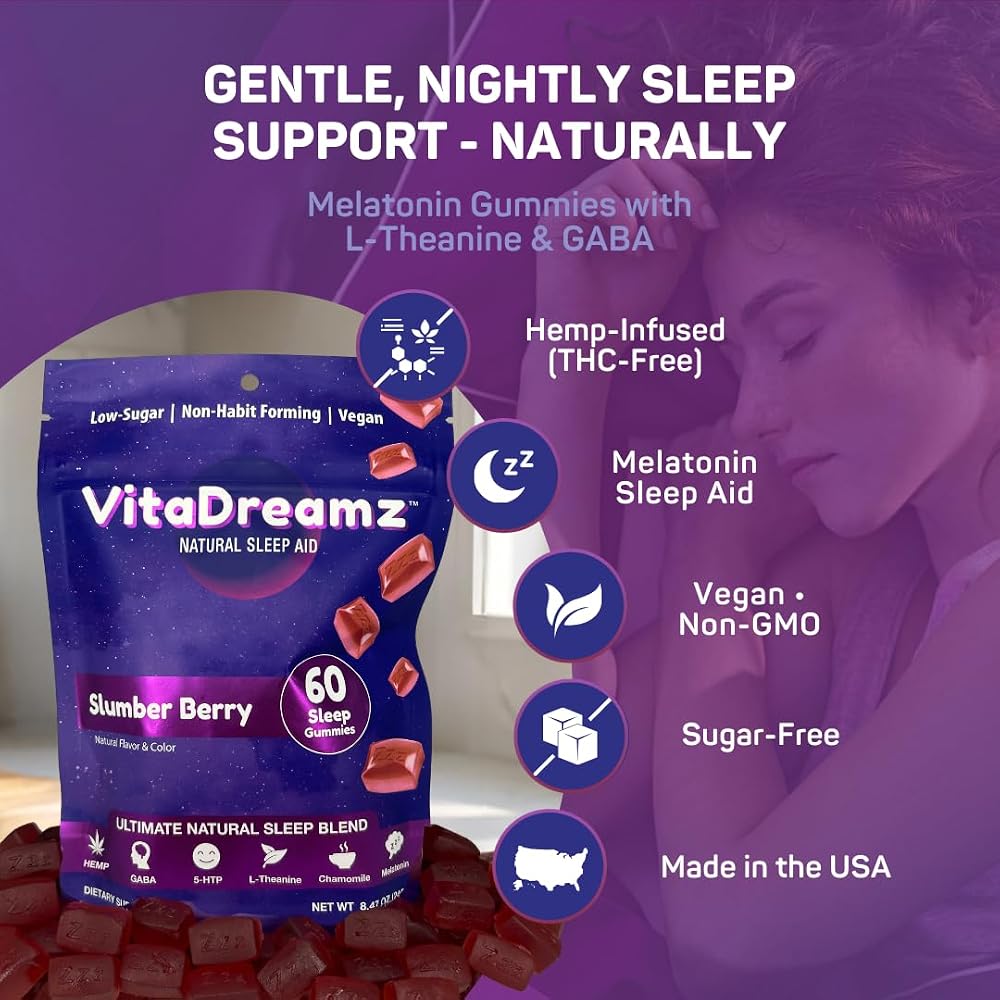 VitaDreamz Premium Melatonin Sleep Gummies - 60 Count - image 2