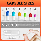 CAPSLogist Size 00 Empty Capsules - Empty Vegetarian Capsules