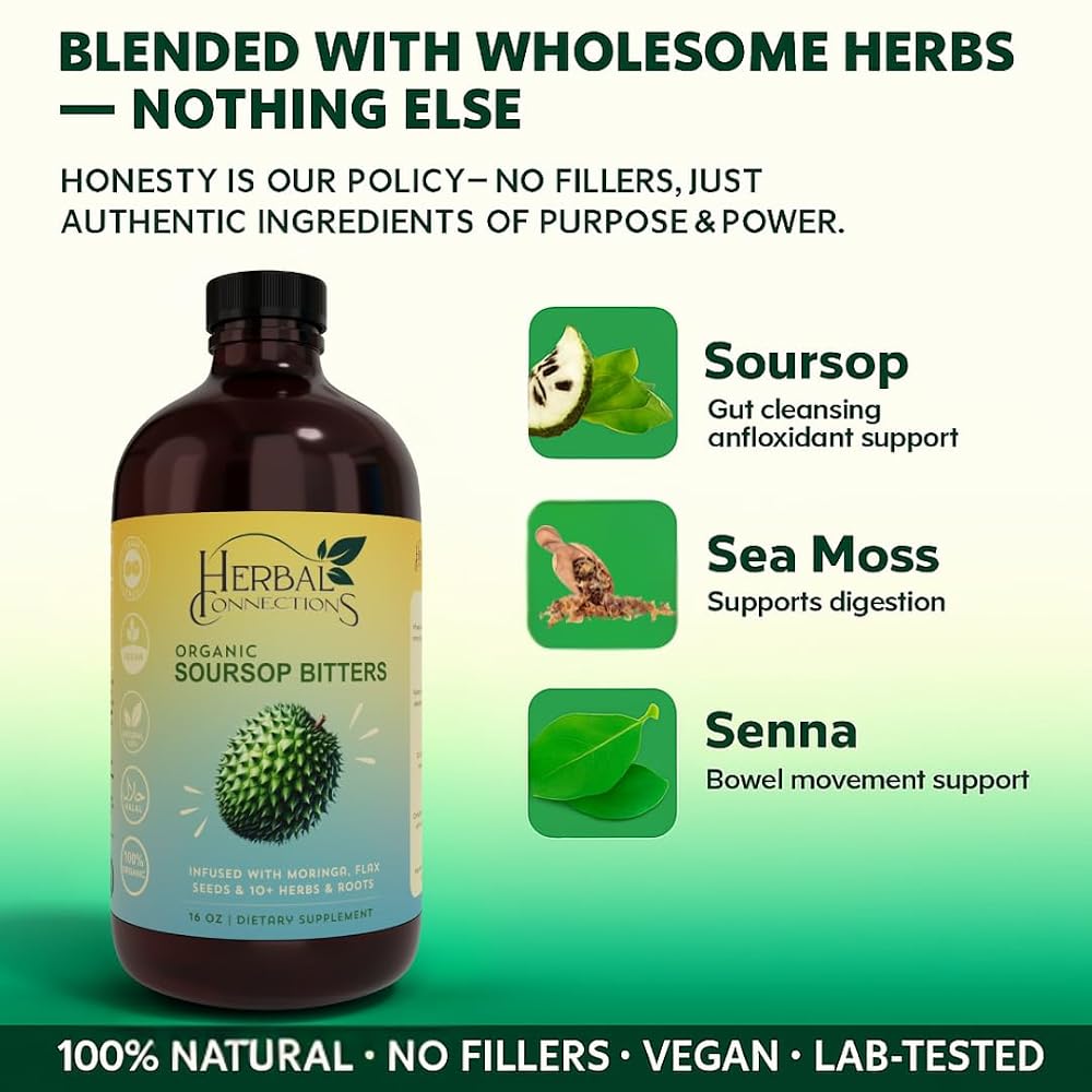 Herbal Connections Organic Soursop Bitters Liquid - 16 Fl Oz - image 4