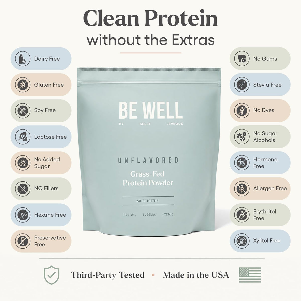 Be Well by Kelly Grass-Fed Beef Protein Powder - Swedish Grass-Fed