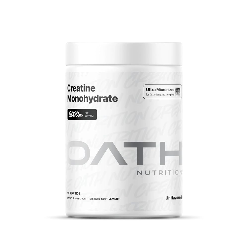 OATH NUTRITION Ultra Micronized Creatine Monohydrate Powder - 50 Servings