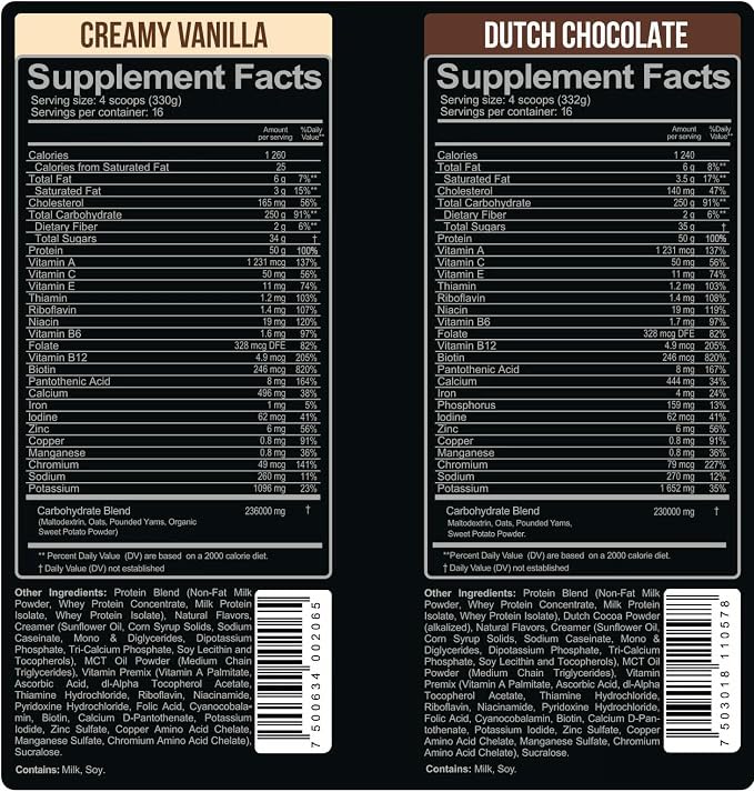 Forzagen Lean Gainer Premium Mass Builder Protein Powder - 12 lbs - image 3