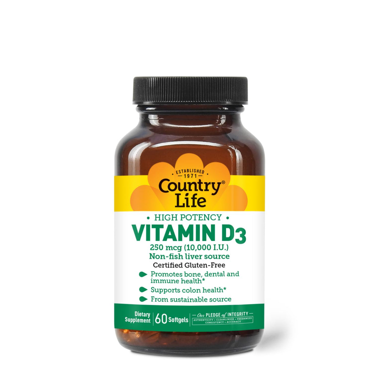 Country Life Vitamin D3 10,000 IU - 60 Softgels