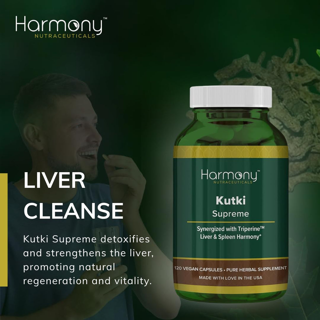 Harmony Nutraceuticals Kutki Supreme Ayurvedic Capsules - 120 Vegan Organic - image 2