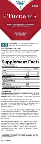Generic Phytomega Omega-3 with CoQ10 - 120 Softgels - image 2