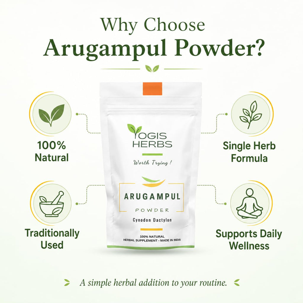 YOGIS HERBS Arugampul Powder Bermuda Grass - 16 Ounce - image 4