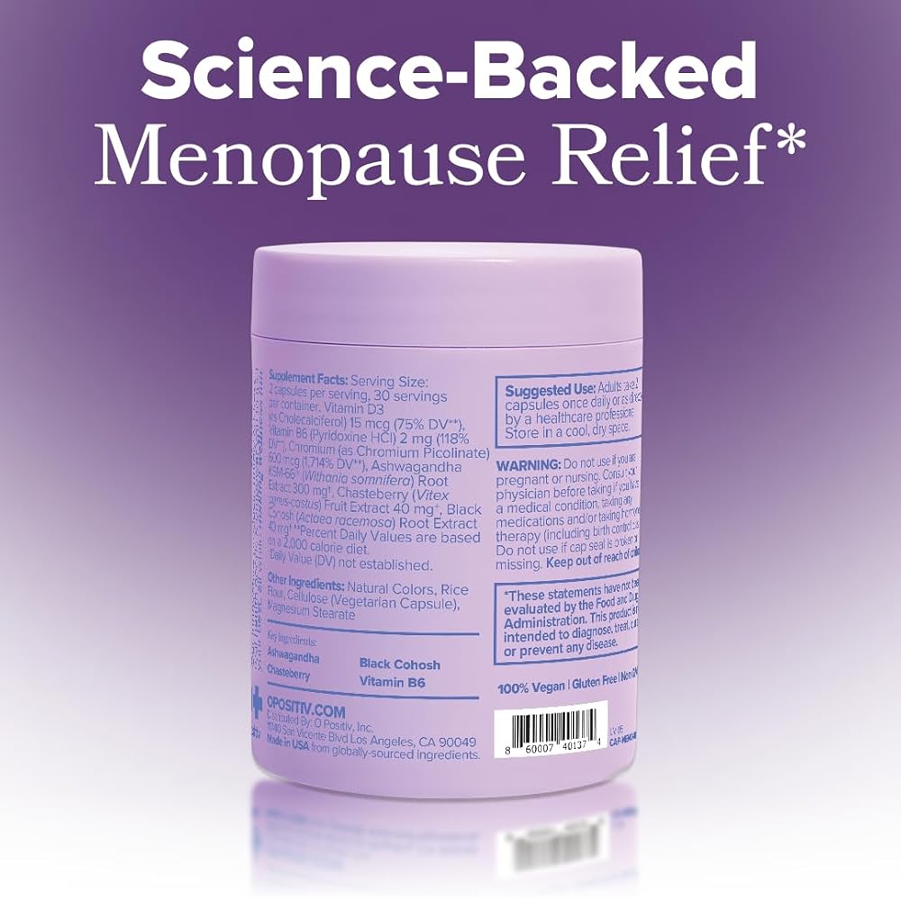 O Positiv MENO Vitamins for Menopause - Hormone-Free Menopause