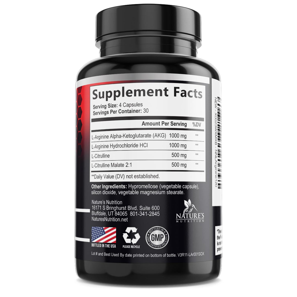 Nature's Nutrition Nitric Oxide Booster Extra Strength - 3X Strength