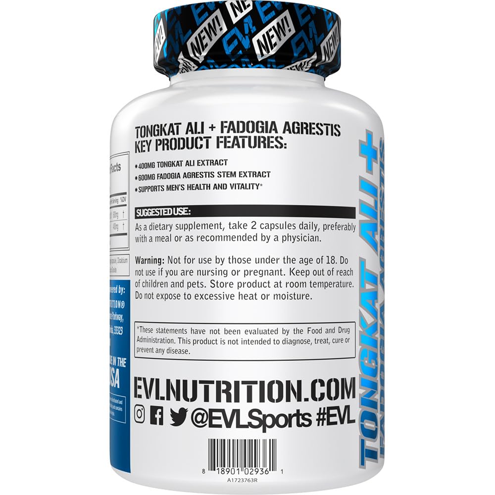 Evlution Tongkat Ali + Fadogia Agrestis Men's Health - 60 Capsules - image 3
