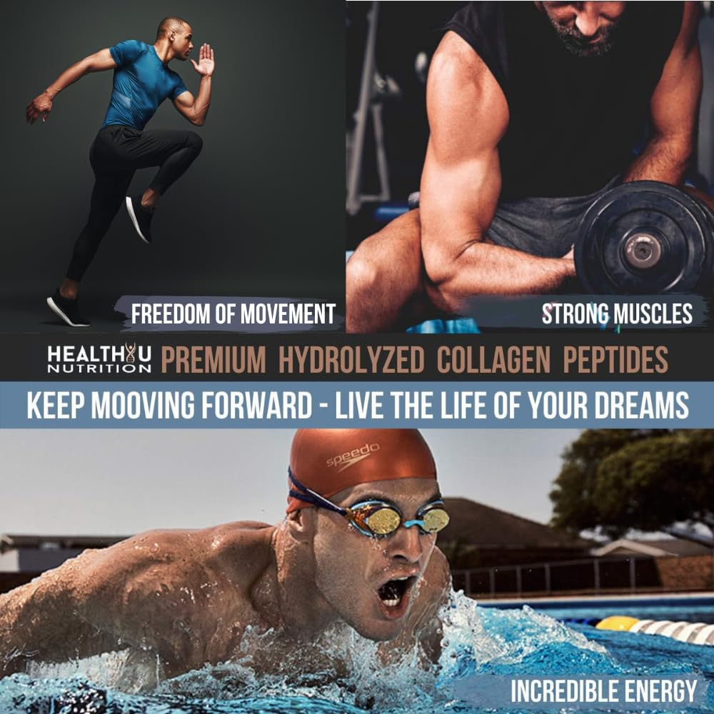 HEALTHYU NUTRITION Multi Collagen Peptides Types I II III V X - 90 Capsules - image 3