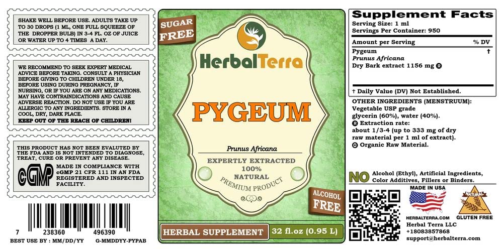 Herbal Terra LLC African Cherry Pygeum (Prunus Africana) Tincture