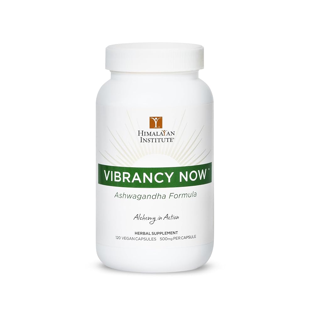 Himalayan Institute Vibrancy Now Ashwagandha Formula - 120 Capsules
