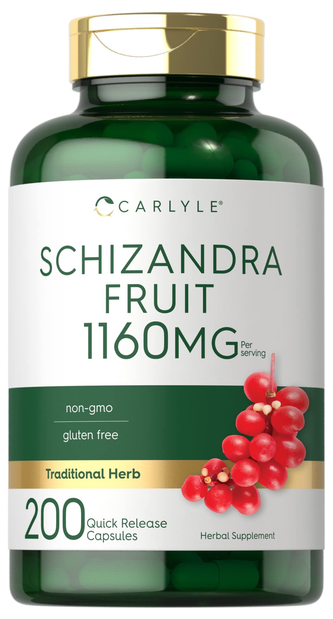 Carlyle Schisandra Supplement 1160 mg - 200 Capsules
