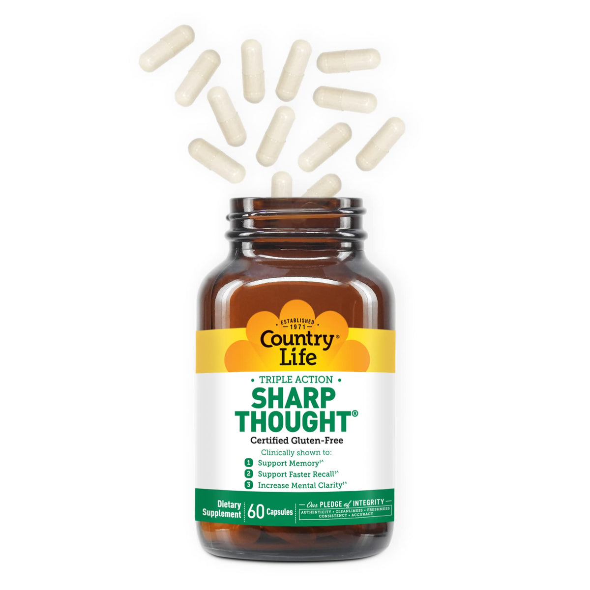 Country Life Sharp Thought Phosphatidylserine with DHA - 60 Capsules - image 3