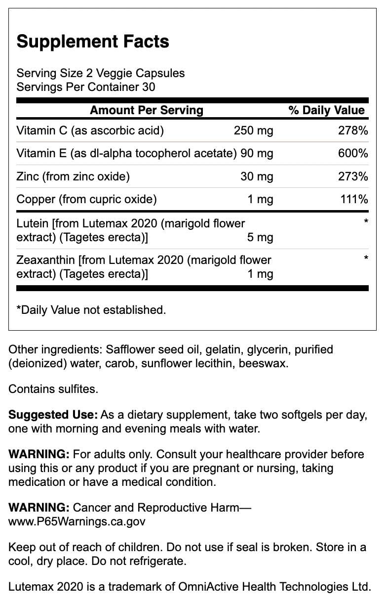 Swanson Age Related Eye Support Lutein and Zeaxanthin - 60 Softgels - image 2
