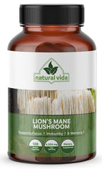 Natural Vida Lion's Mane Mushroom Extract - 120 Vegetarian Capsules