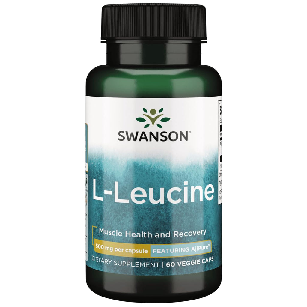 Swanson Ajipure L-Leucine 500 mg - 60 Vegetarian Capsules