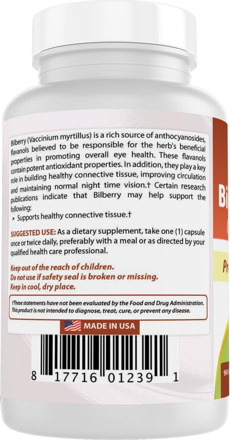 Best Naturals Bilberry 1000 mg - 180 Capsules - image 7