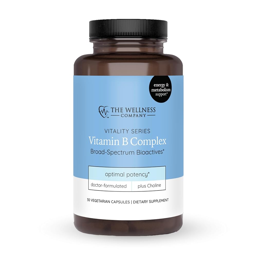 The Wellness Company Vitamin B Complex All 8 B Vitamins - 30 Capsules