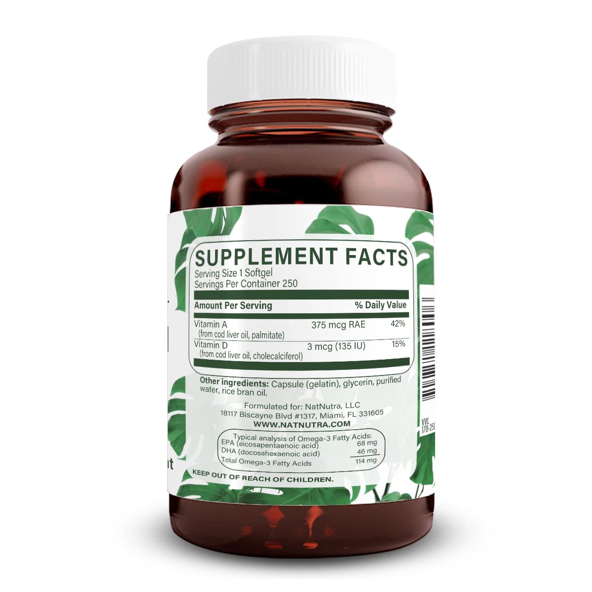 Natural Nutra Norwegian Cod Liver Oil Supplement Parent