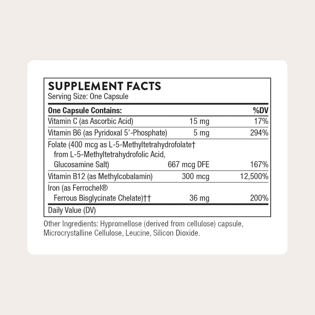 THORNE Advanced Iron Complex - 60 Capsules - image 2