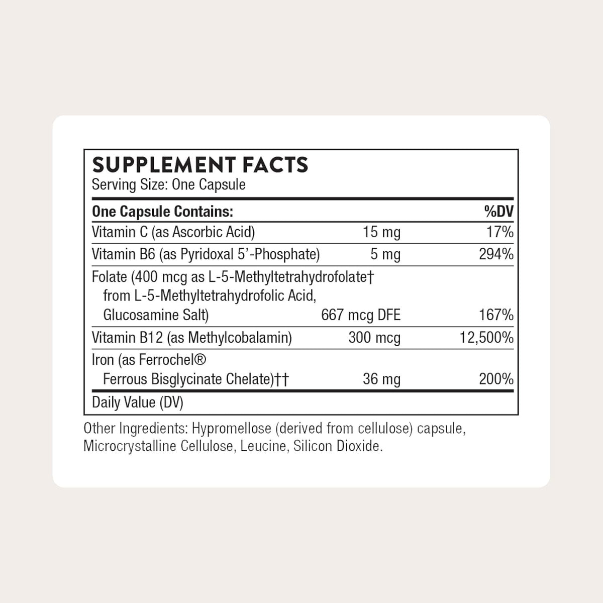 THORNE Advanced Iron Complex - 60 Capsules - image 2