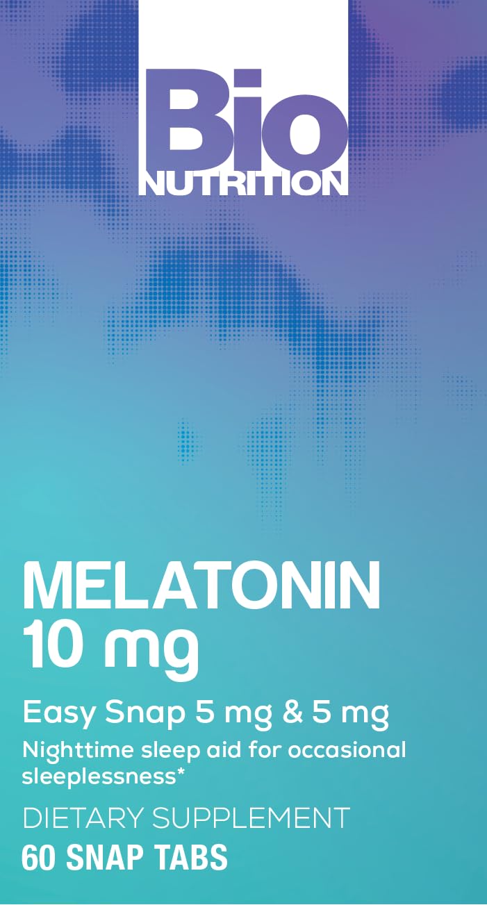 Bio Nutrition Melatonin 10 mg Tablets for Sleep - 60 Count - image 5